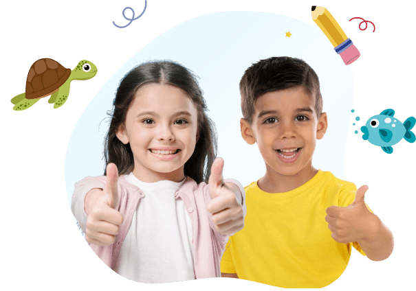 Happy kids ready to take the challenge